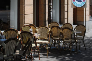 EspressoHouse i Stockholm köpte stolar och bord för utebruk